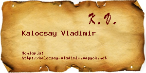 Kalocsay Vladimir névjegykártya